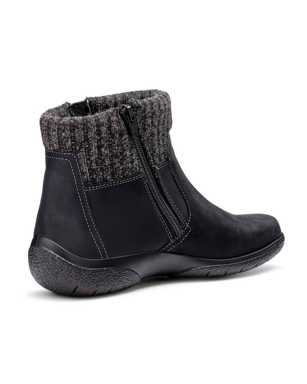 Hotter Black Wide Fit 'Malham' Ankle Boots