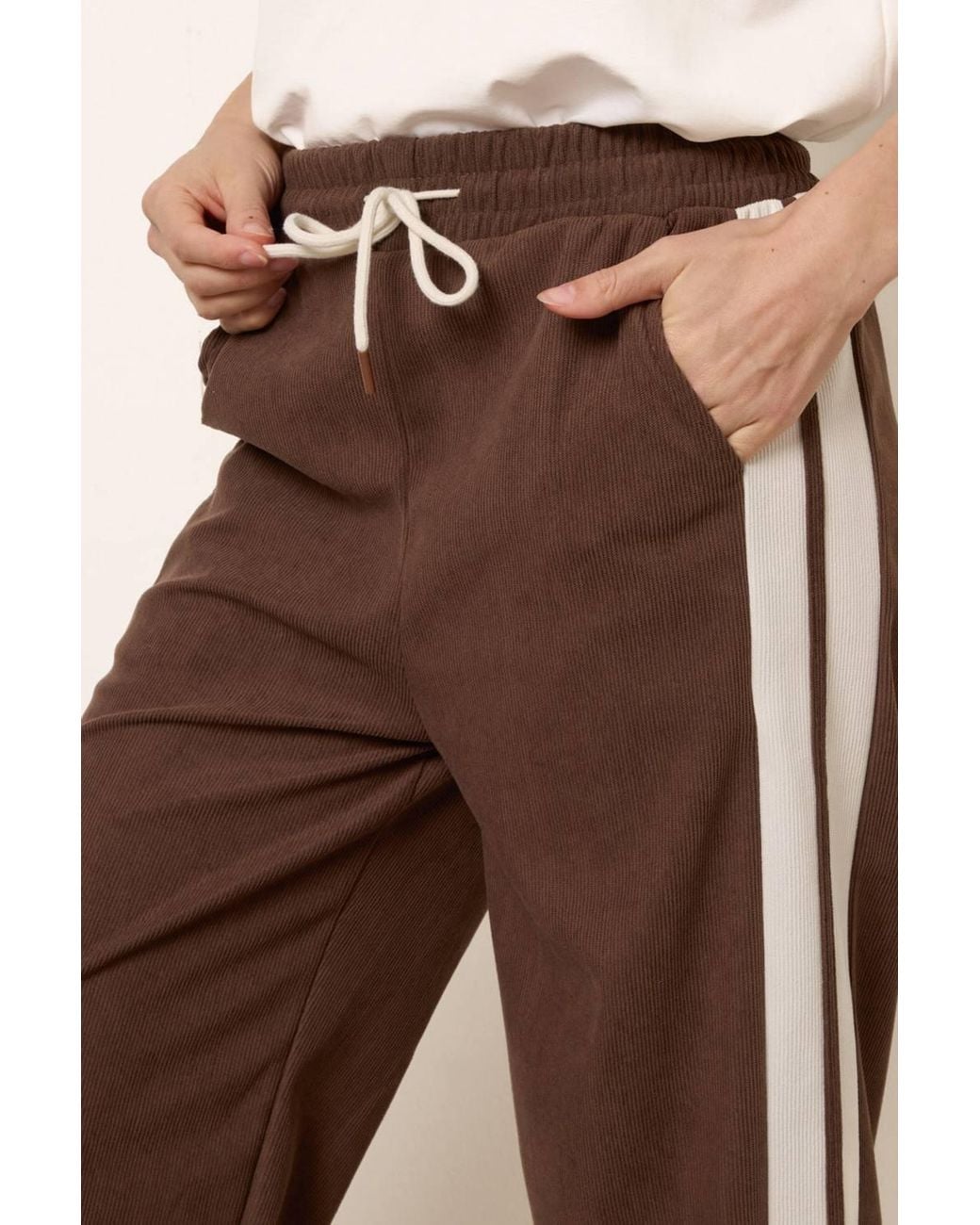 Blue Vanilla Natural Elasticated Waist Slip On Trousers