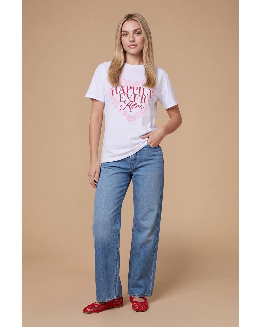 Dorothy Perkins Blue Dp Hen Happily Ever After Graphic T-Shirt