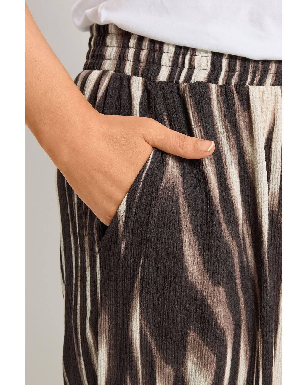 Yours Brown Blur Wide Leg Trousers