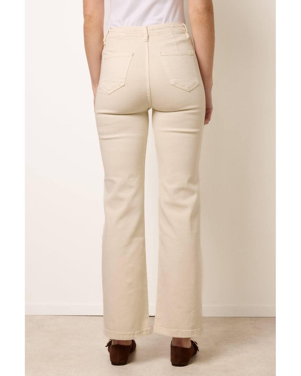 Blue Vanilla Natural Wide-Flared Off- Slip On Jeans