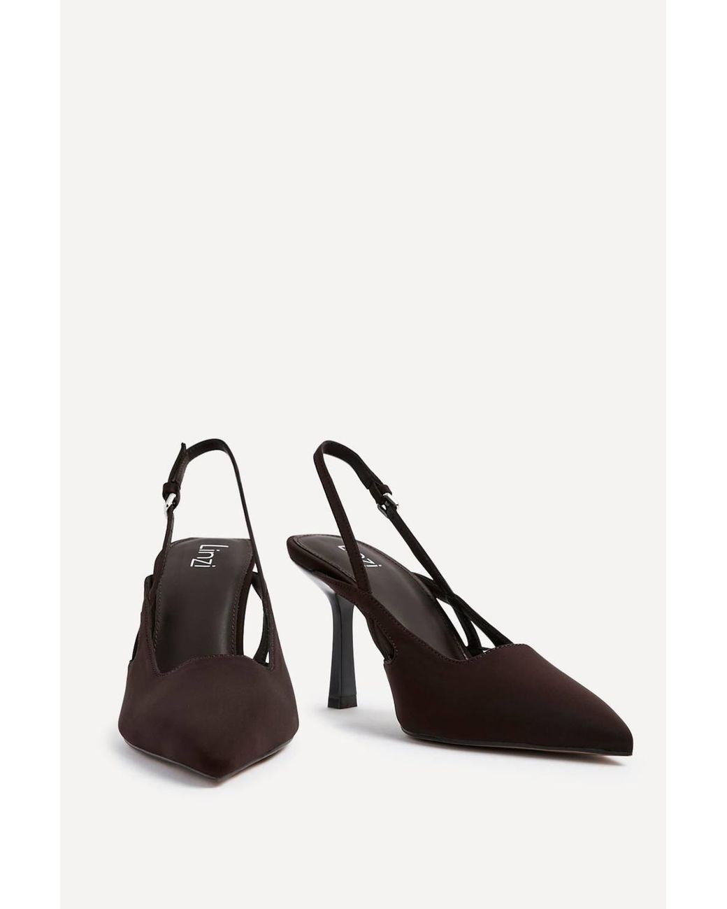 Linzi Brown Rhea Scuba Sling Back Court Heels