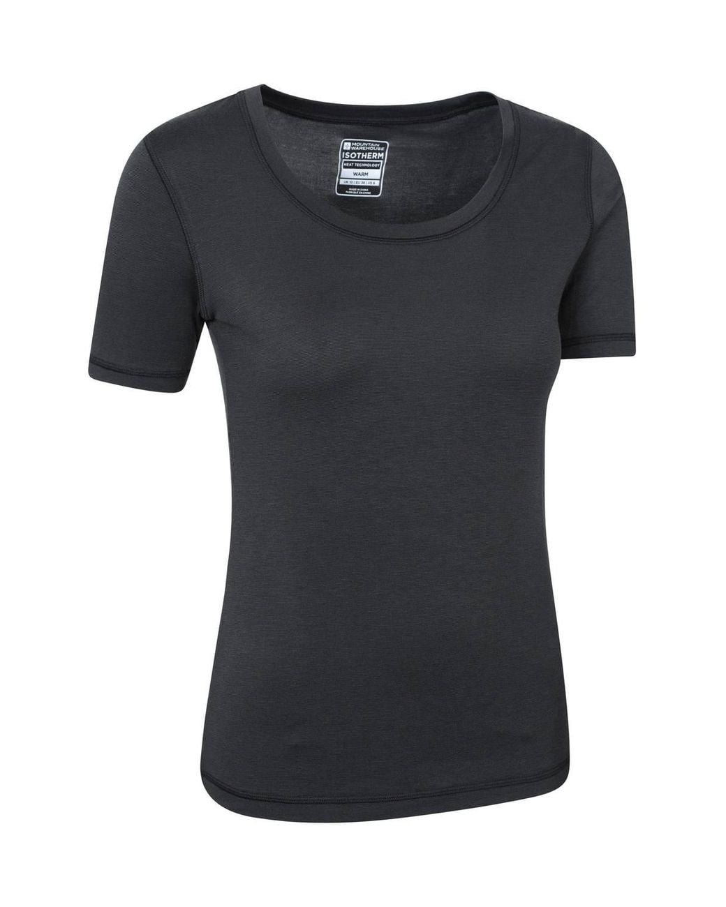 Mountain Warehouse Black 'Keep The Heat' Lightweight Quick Dry Casual Short Sleeve T-Shirt