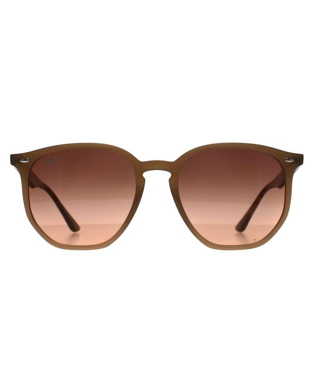 Ray-Ban Brown Round Polished Turtledove Gradient Rb4306
