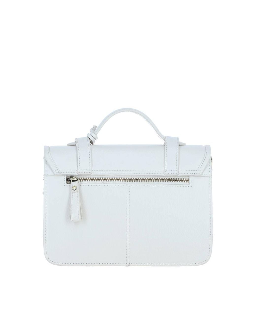 Ashwood Leather White Stylish Real Leather Large Satchel Bag