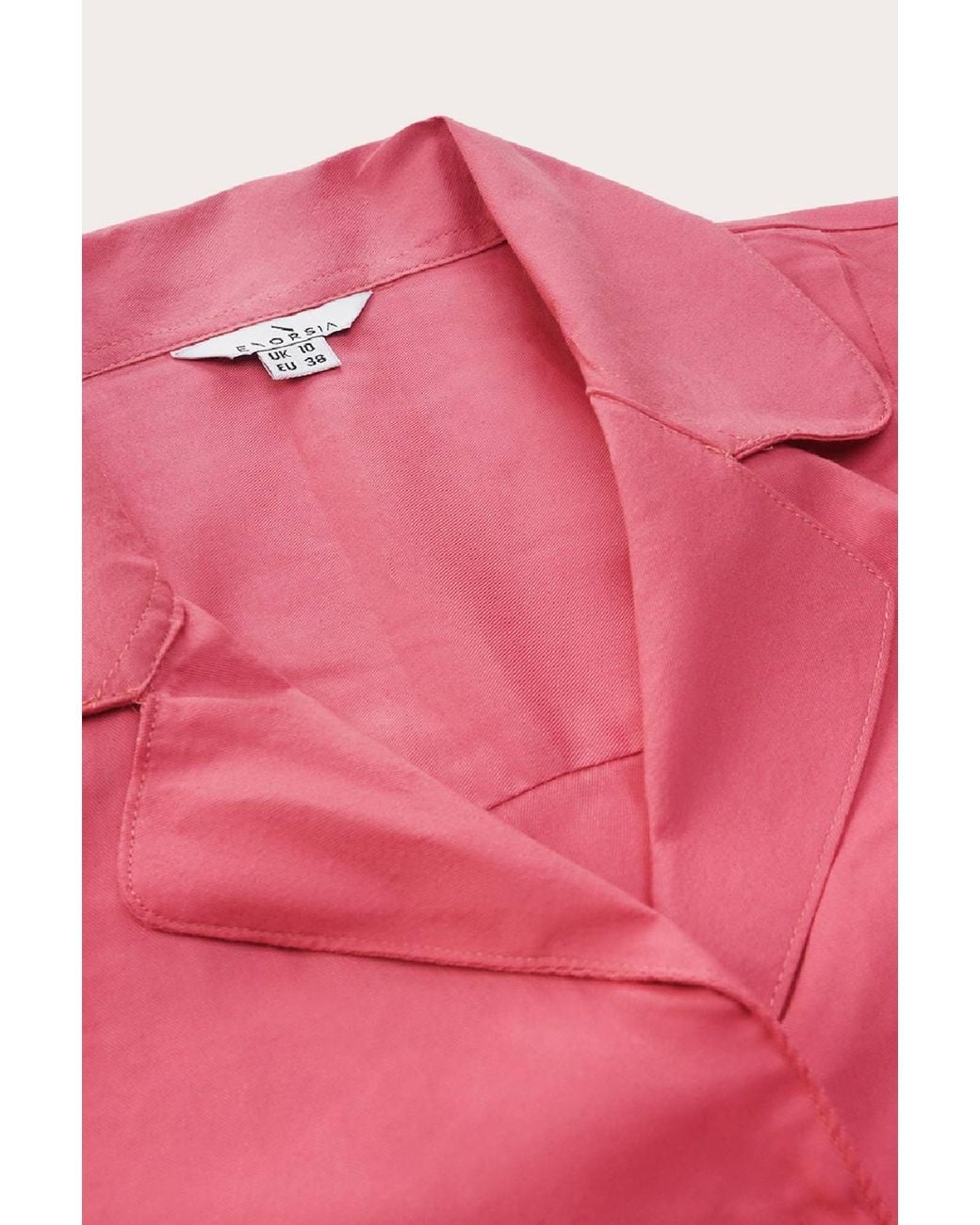 Enorsia Pink Soft Touch Button Through Shirt & Trouser Pyjama Set