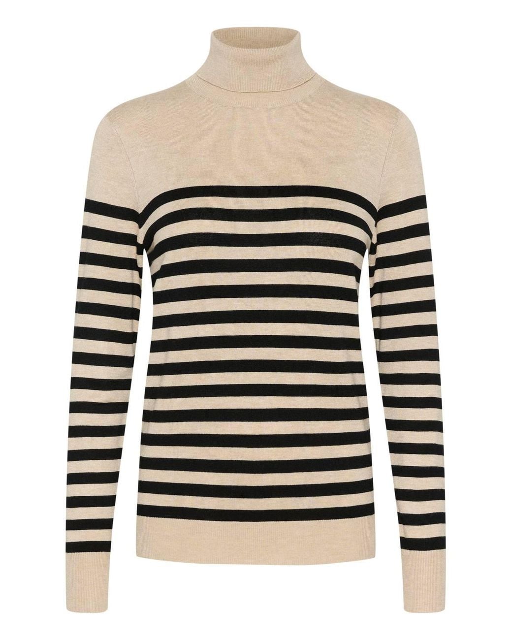 Kaffe Natural Kalizza Roll Neck Slim Fit Pullover