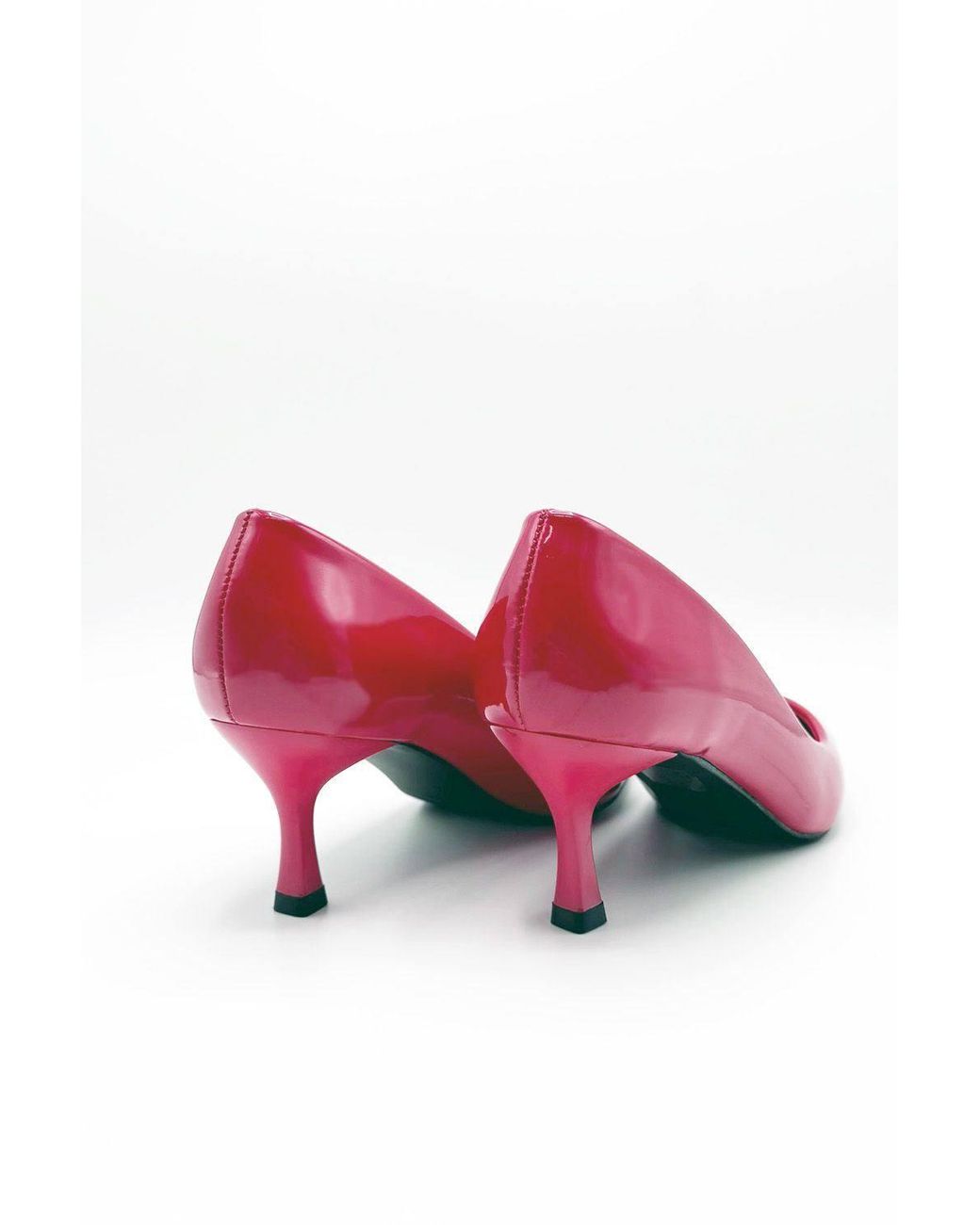 Miss Diva Pink Aranea Pointed Toe Court Shoes