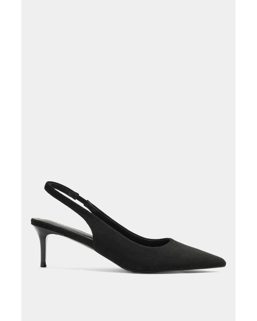 Long Tall Sally Blue Slingback Kitten Heel