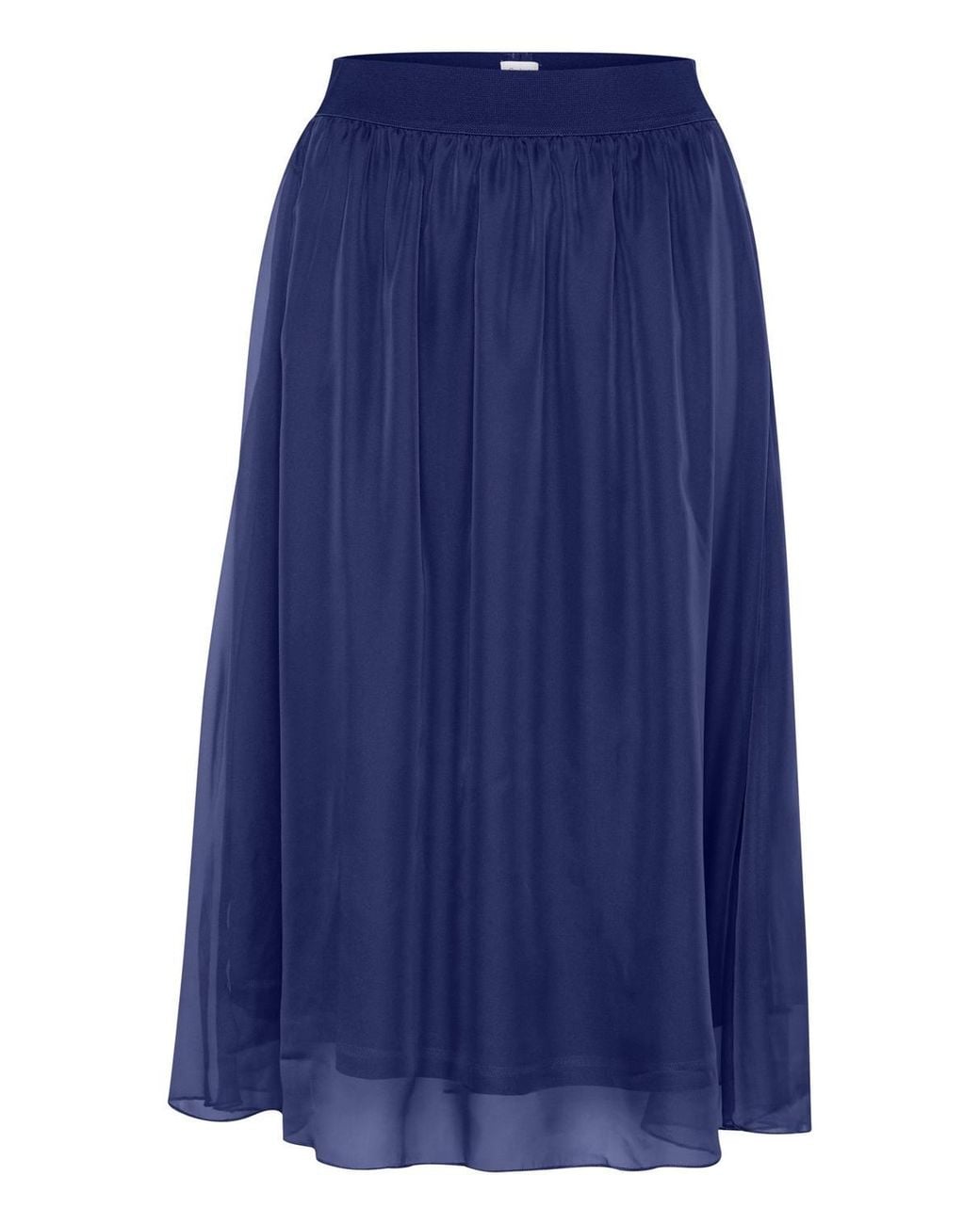 Saint Tropez Blue Coralsz Chiffon Midi Length Lining Skirt
