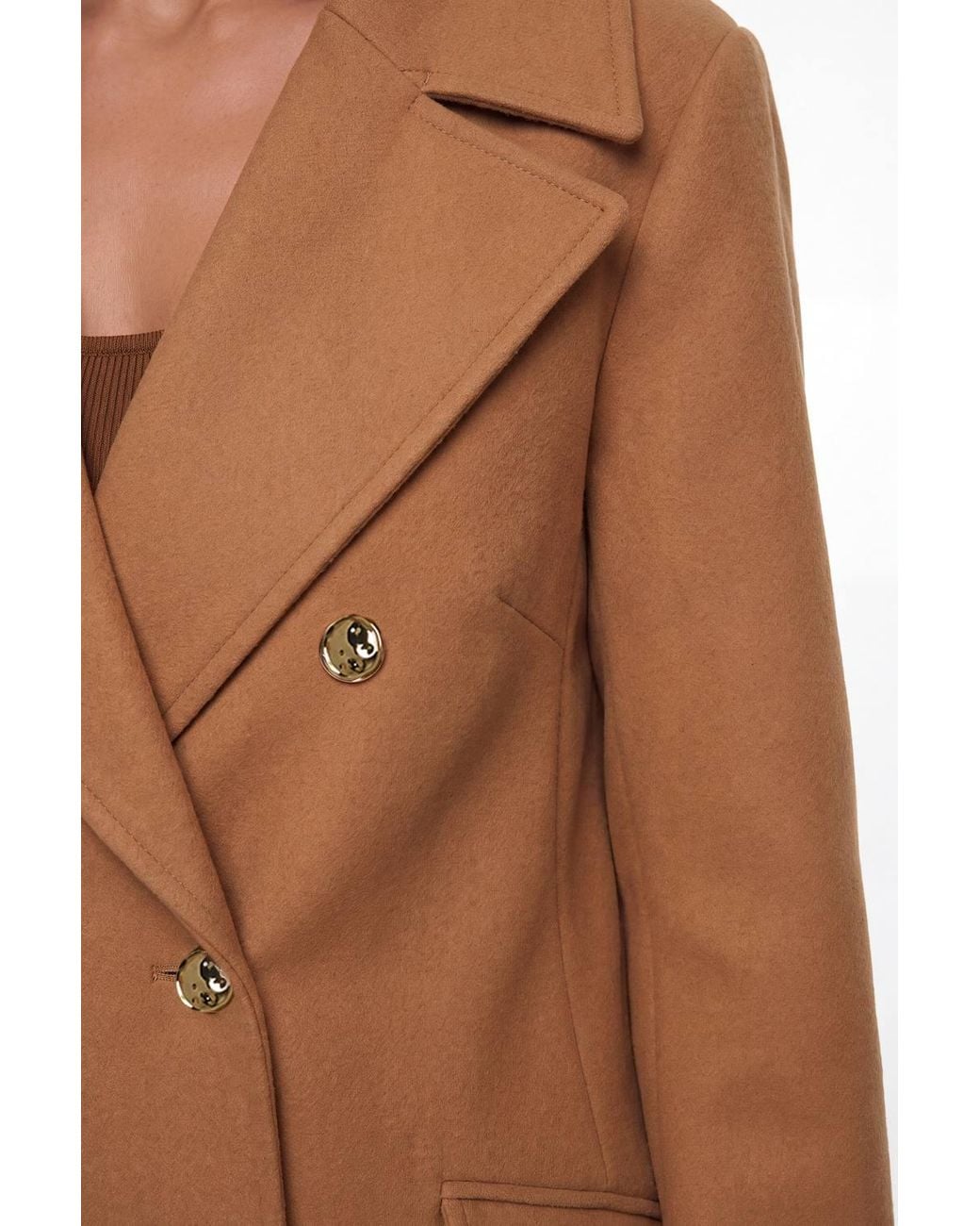 Wallis Blue Mid Length Double Breasted Coat