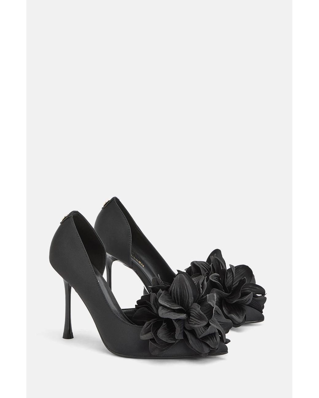 Karen Millen Black Carvela X Eliza Flower Detail Stilettos