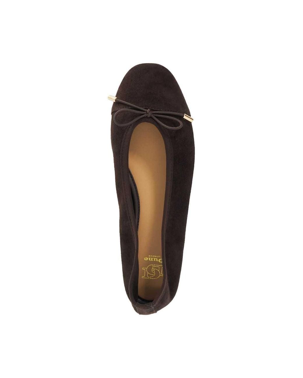 Dune White 'Haliah' Suede Ballet Pumps