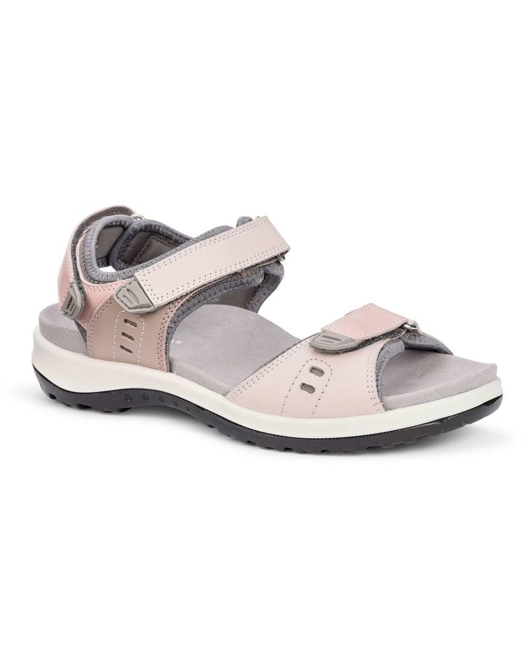 Hotter White Wide 'Walk Ii' Sandals