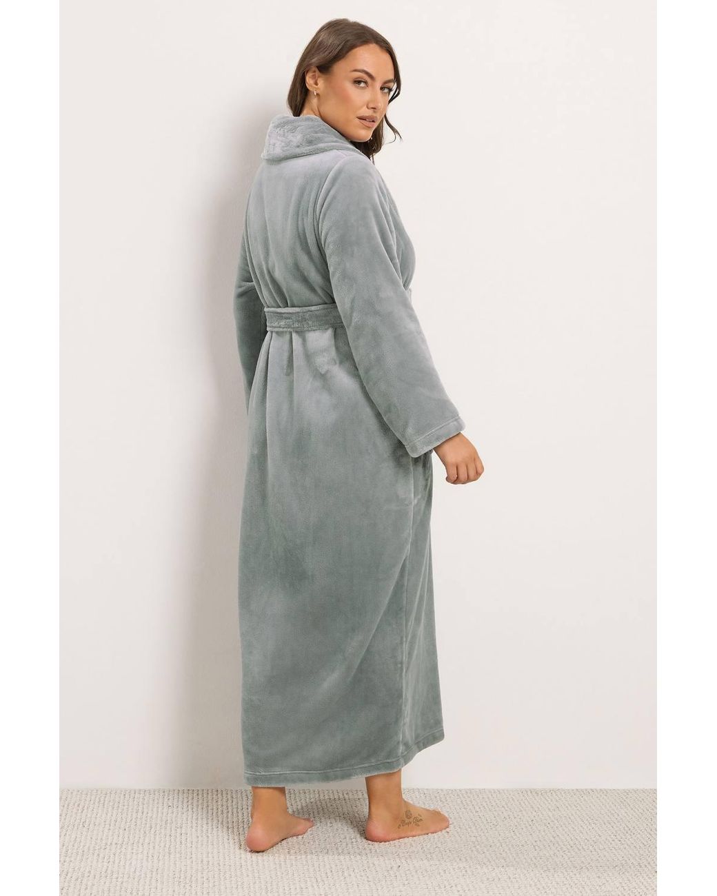 Yours Gray Luxe Dressing Gown