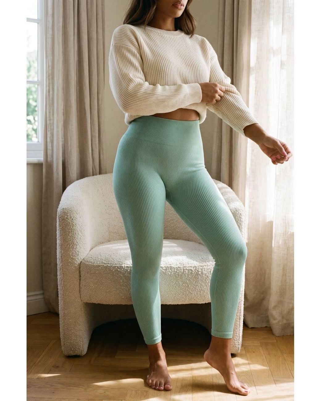 IKRUSH Green Braylee High Waisted Wide Band Leggings