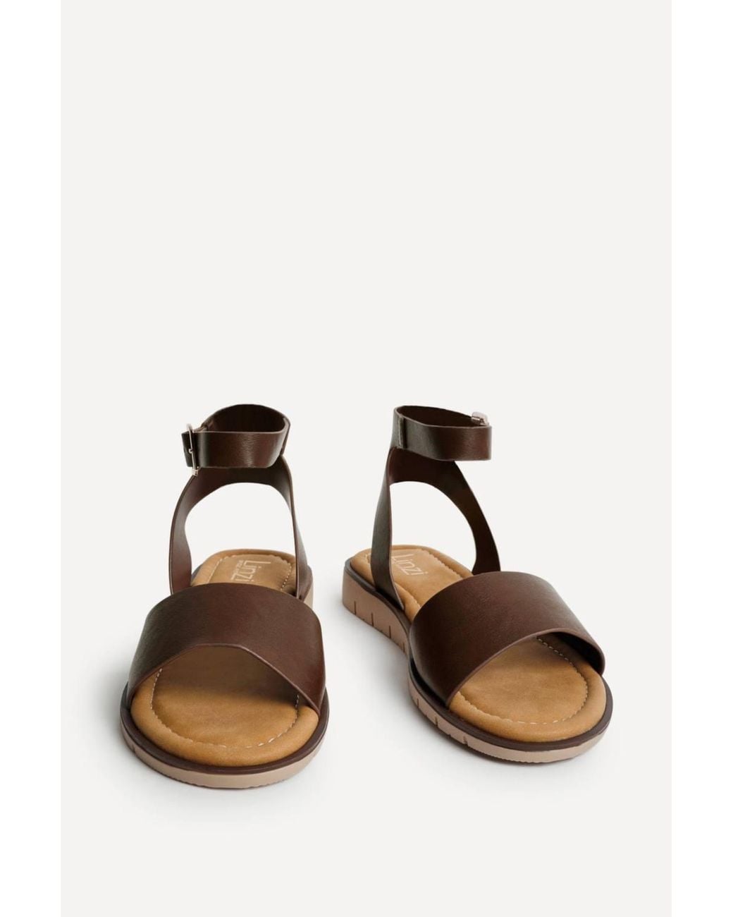 Linzi Brown Denia Wide Fit Sandals
