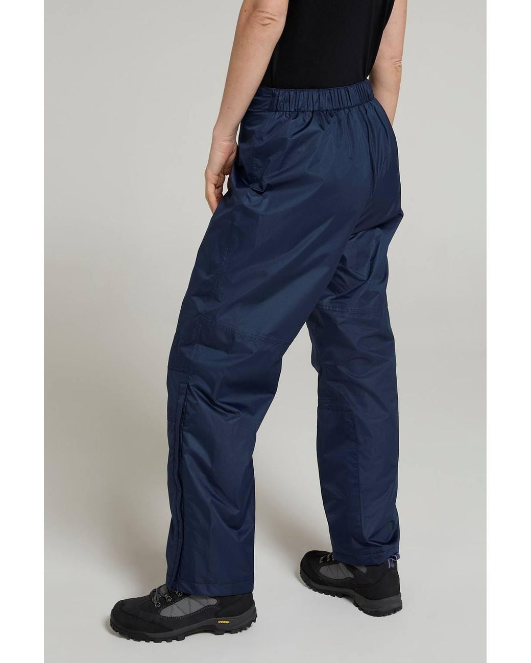 Mountain Warehouse Blue Waterproof Over Trousers Zipped Breathable