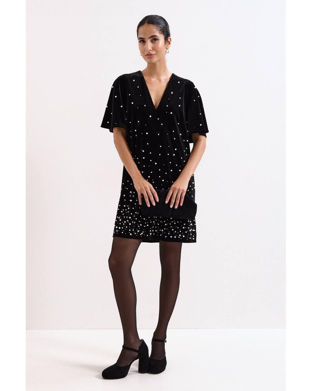 Phase Eight Black Pennie Velvet Dress