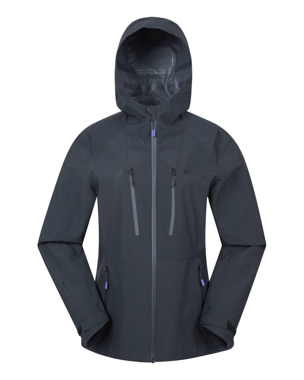 Mountain Warehouse Blue 'Rainstorm' Lightweight Breathable Comfy 2.5 Layer Waterproof Jacket