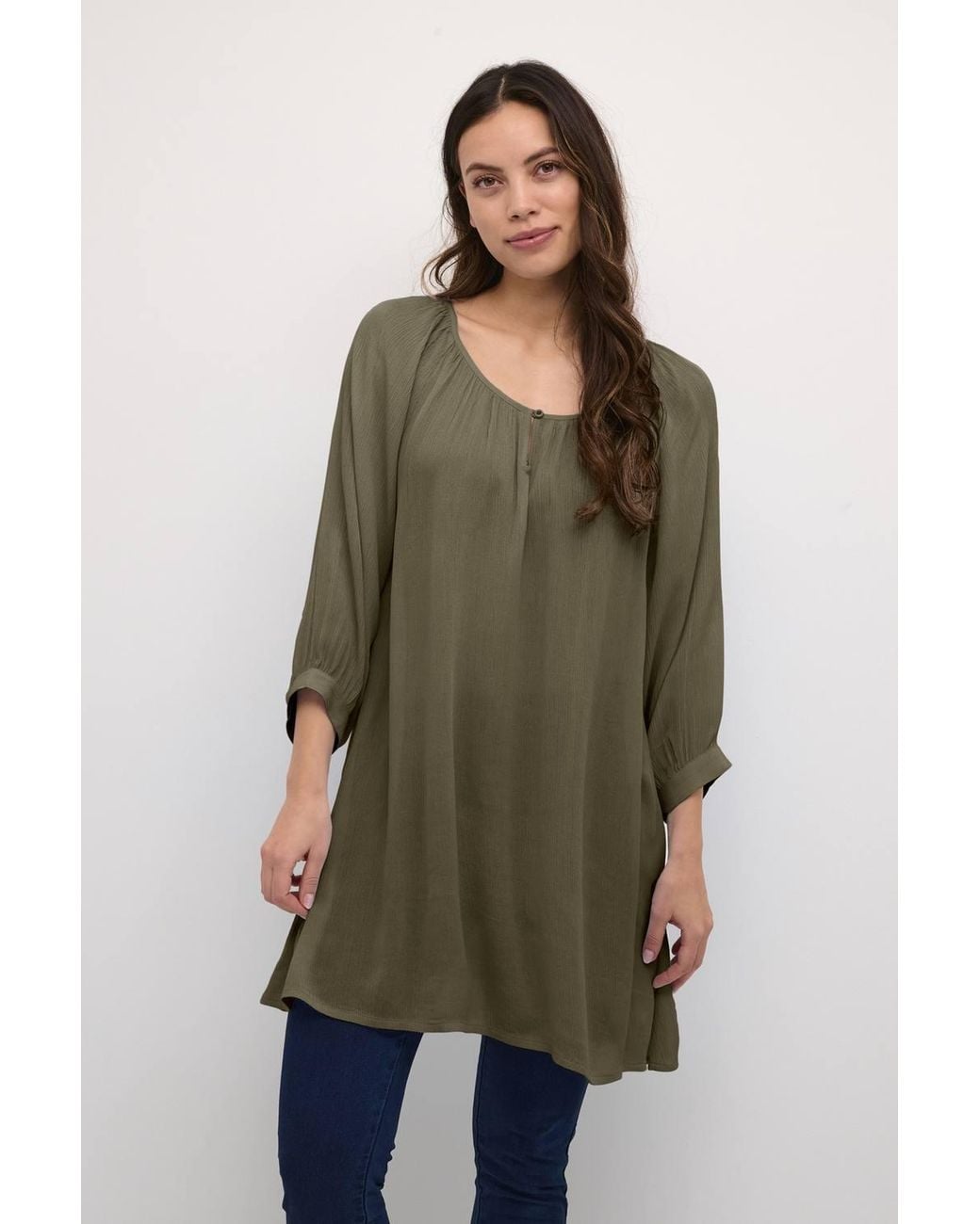 Kaffe Green Amber Regular Fit Tunic