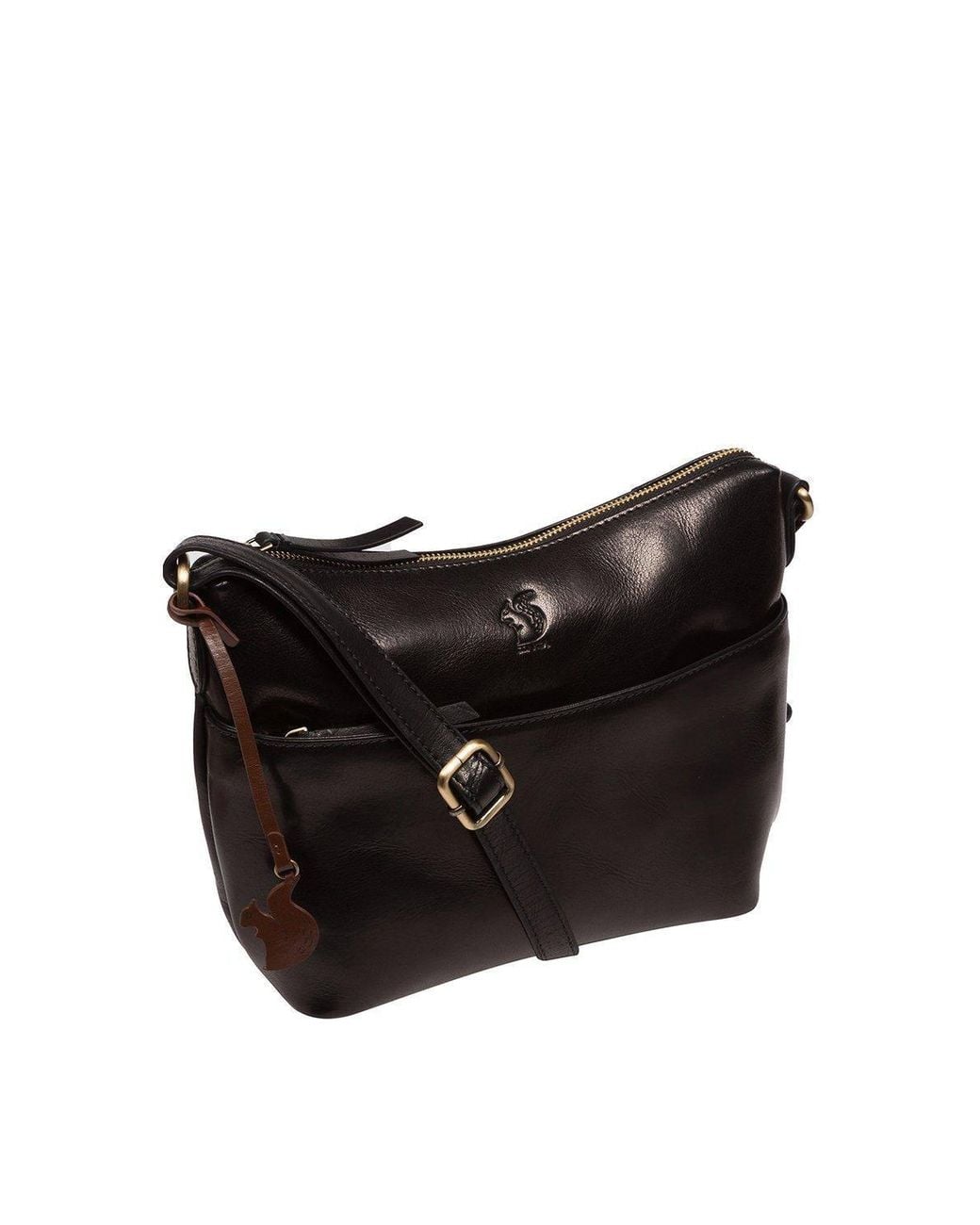 Conkca Blue 'Merrill' Leather Cross Body Bag