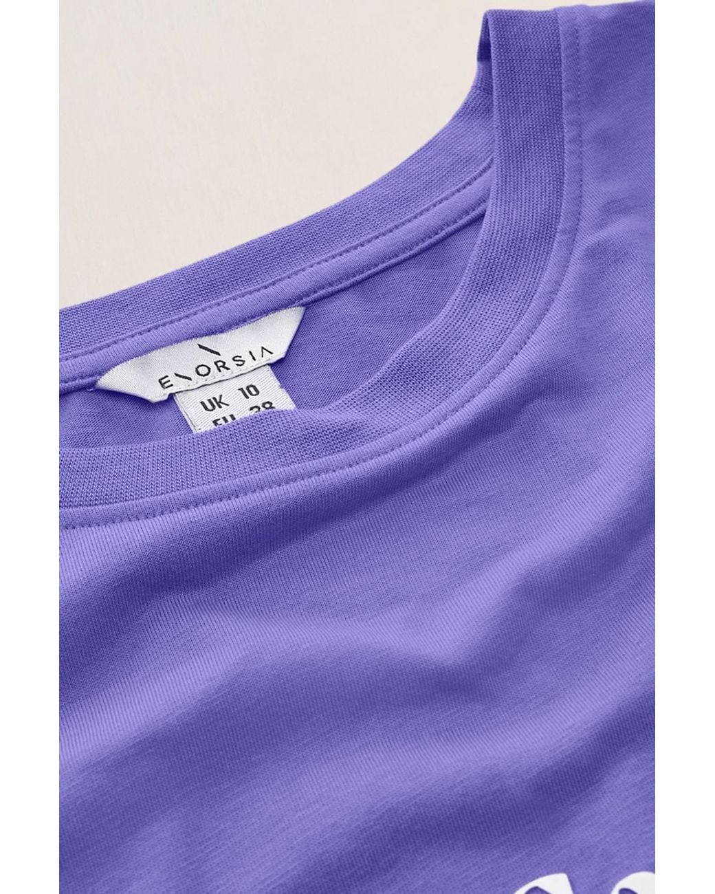 Enorsia Purple Graphic Relaxed Fit T-Shirt