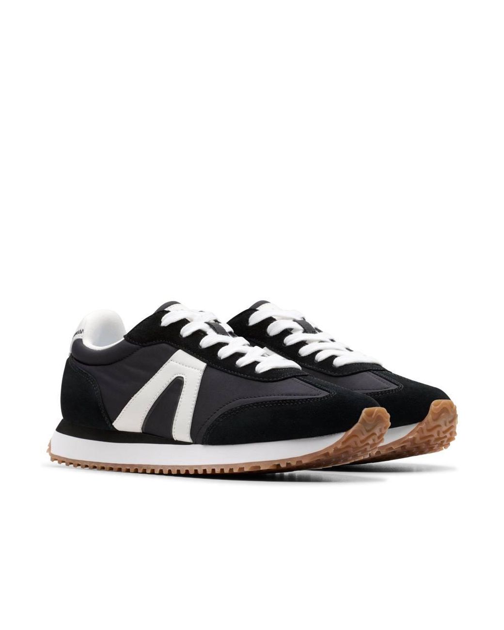 Clarks Black Calo Run Combination Trainers, Lace Up
