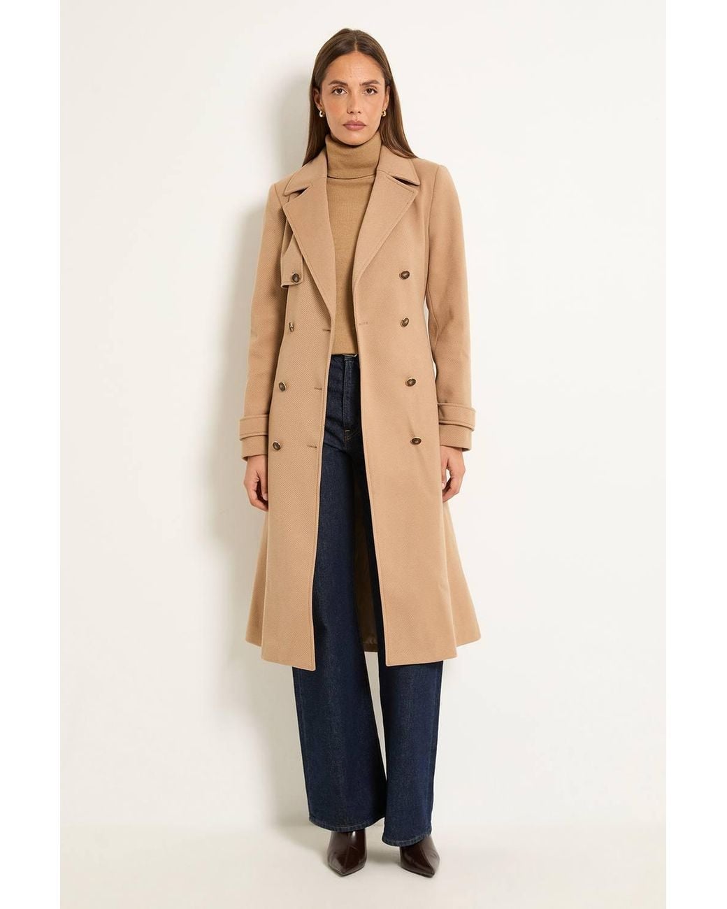 Wallis Natural Twill Trench Coat