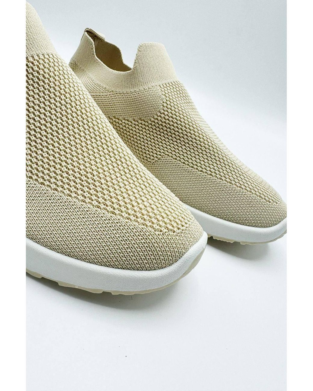 Miss Diva Natural Chelsey Slip On Trainers