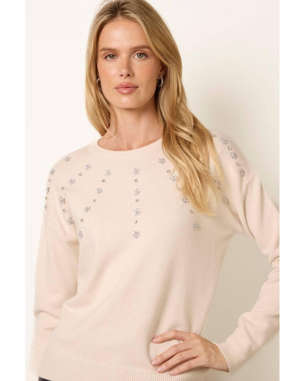 Blue Vanilla Natural Long Sleeve Round Neck Jumper