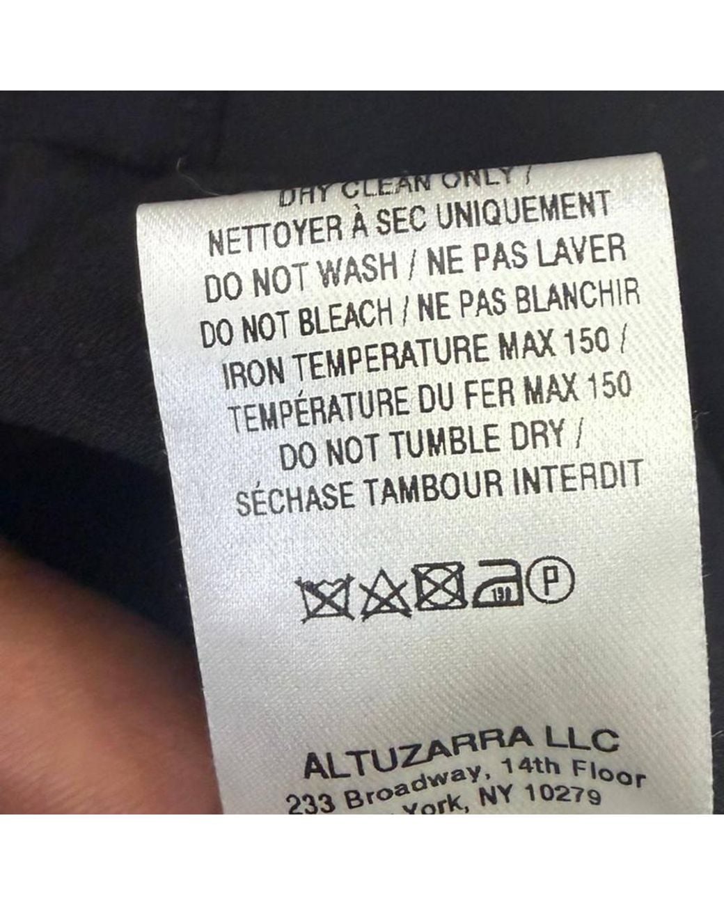 Altuzarra Black Preloved Straight Leg Pants