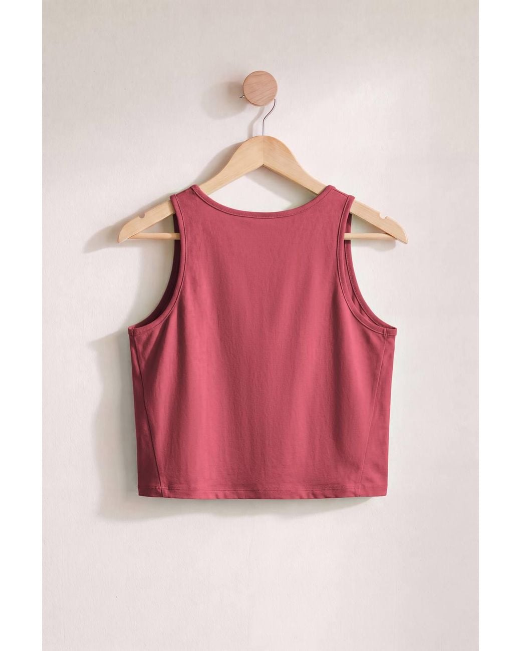Enorsia Red Cotton Summer Vest