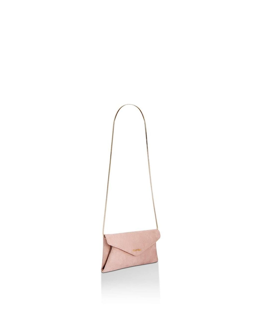 Carvela Kurt Geiger Pink 'Megan Envelope Clutch' Suedette Bag