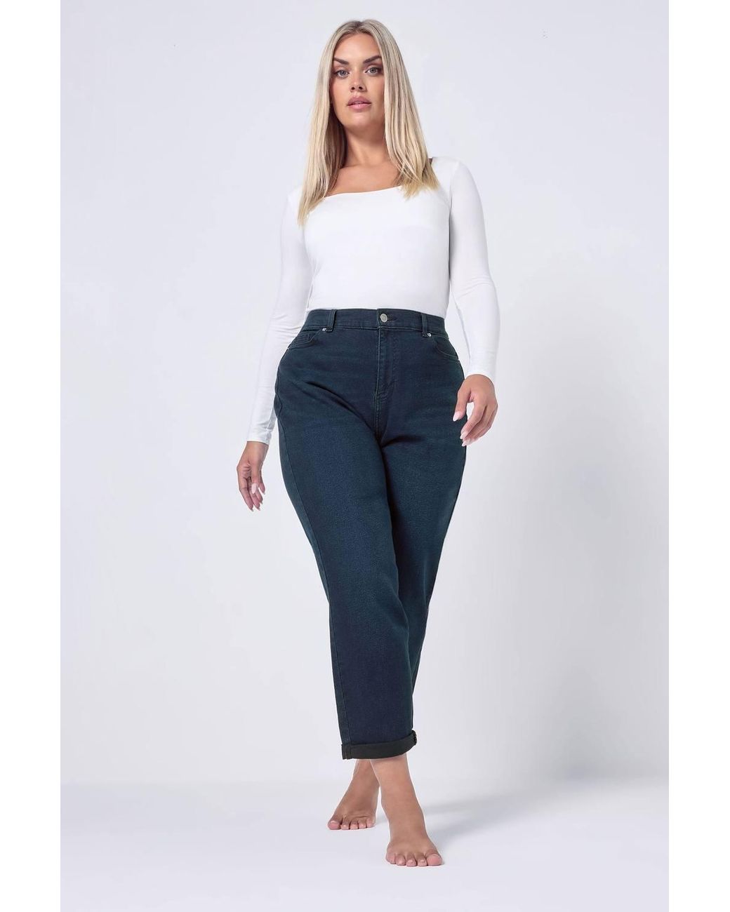 Yours Blue Denim Boyfriend Jeans