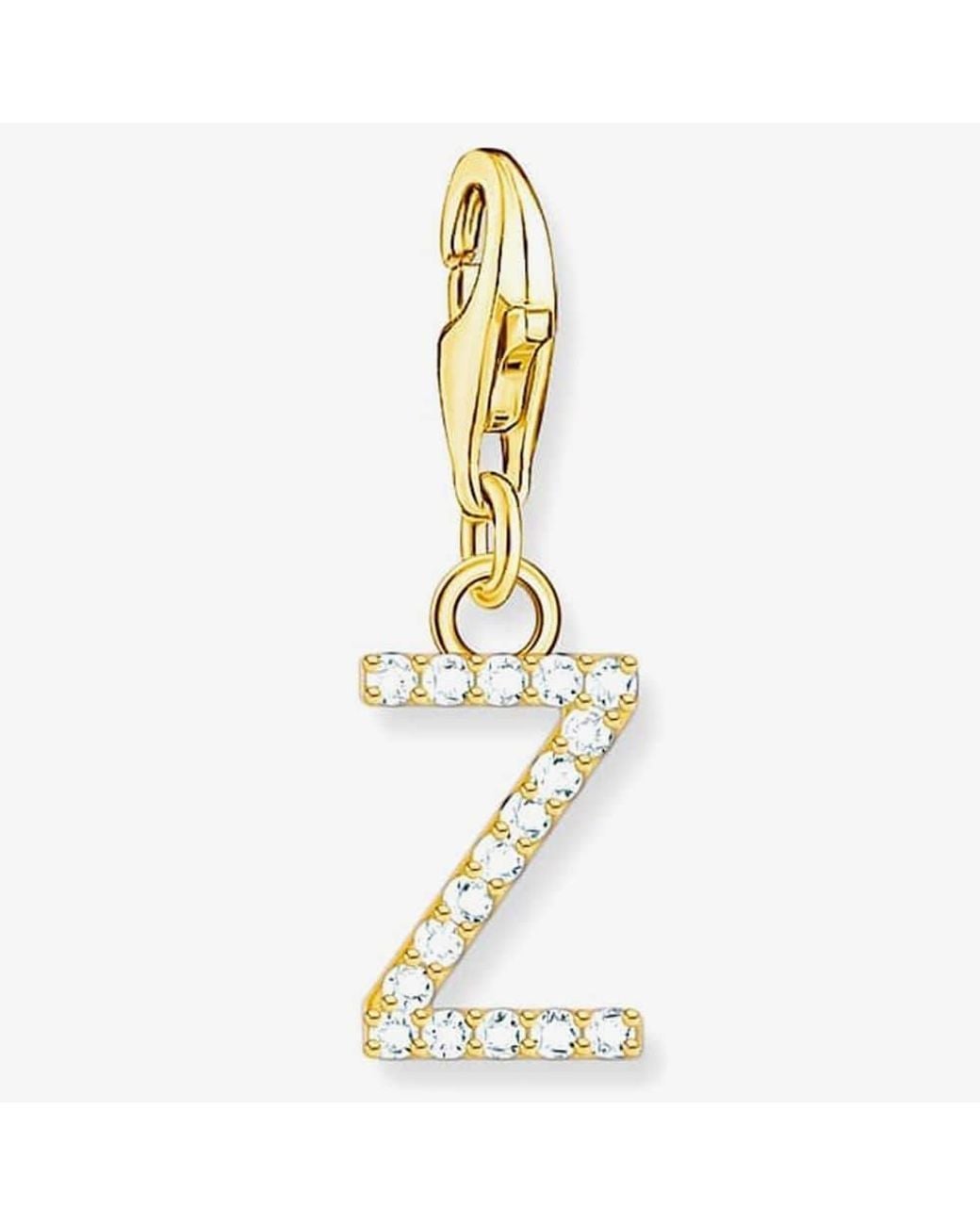 Thomas Sabo Metallic Plated Cubic Zirconia Letter Z Charm 1989-414-14