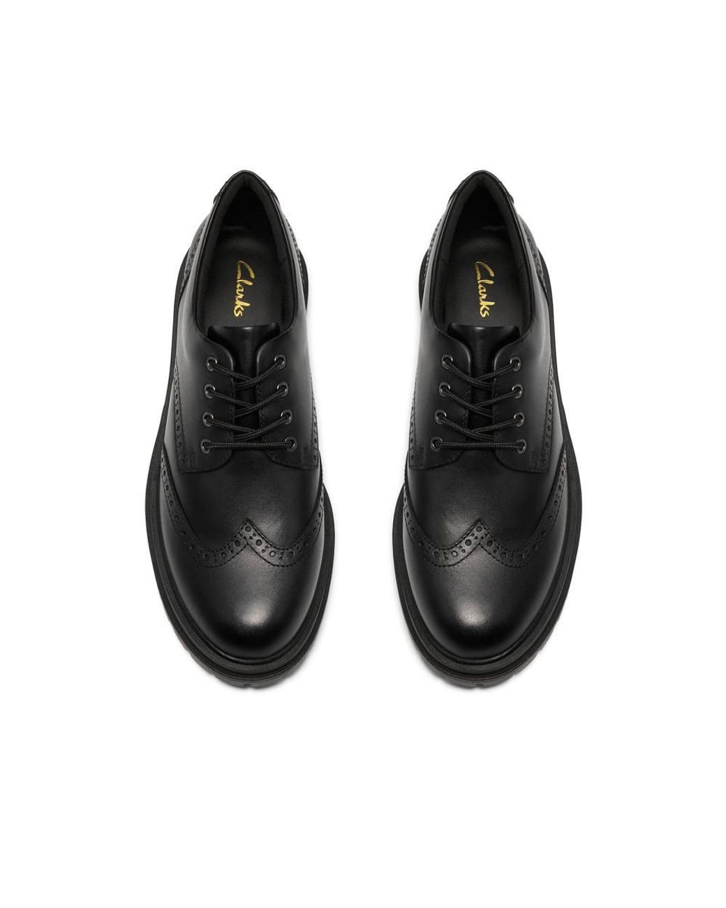 Clarks Black Brena Lace Leather Derby Shoes, Lace Up