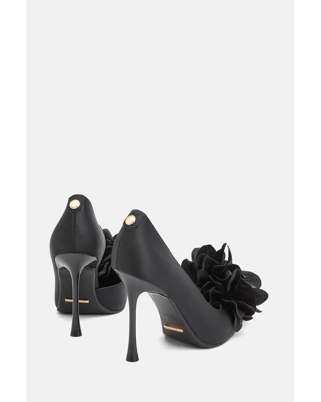 Karen Millen Black Carvela X Eliza Flower Detail Stilettos