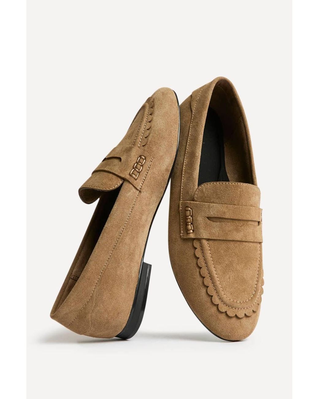 Linzi Gray Bree Suede Leather Penny Loafer