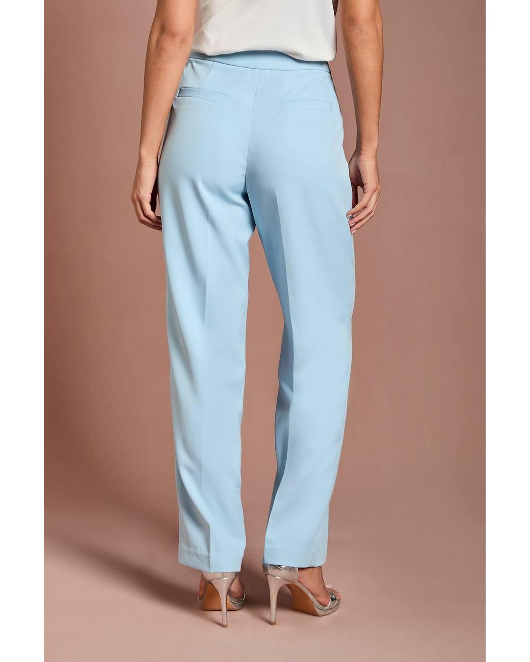 Coast Blue Pleat Front Straight Leg Formal Trouser