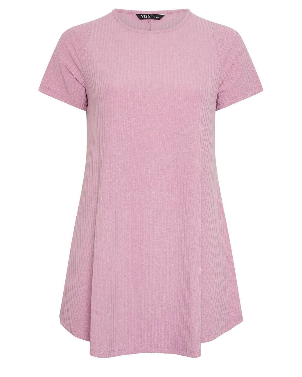 Yours Pink Shimmer Swing T-Shirt