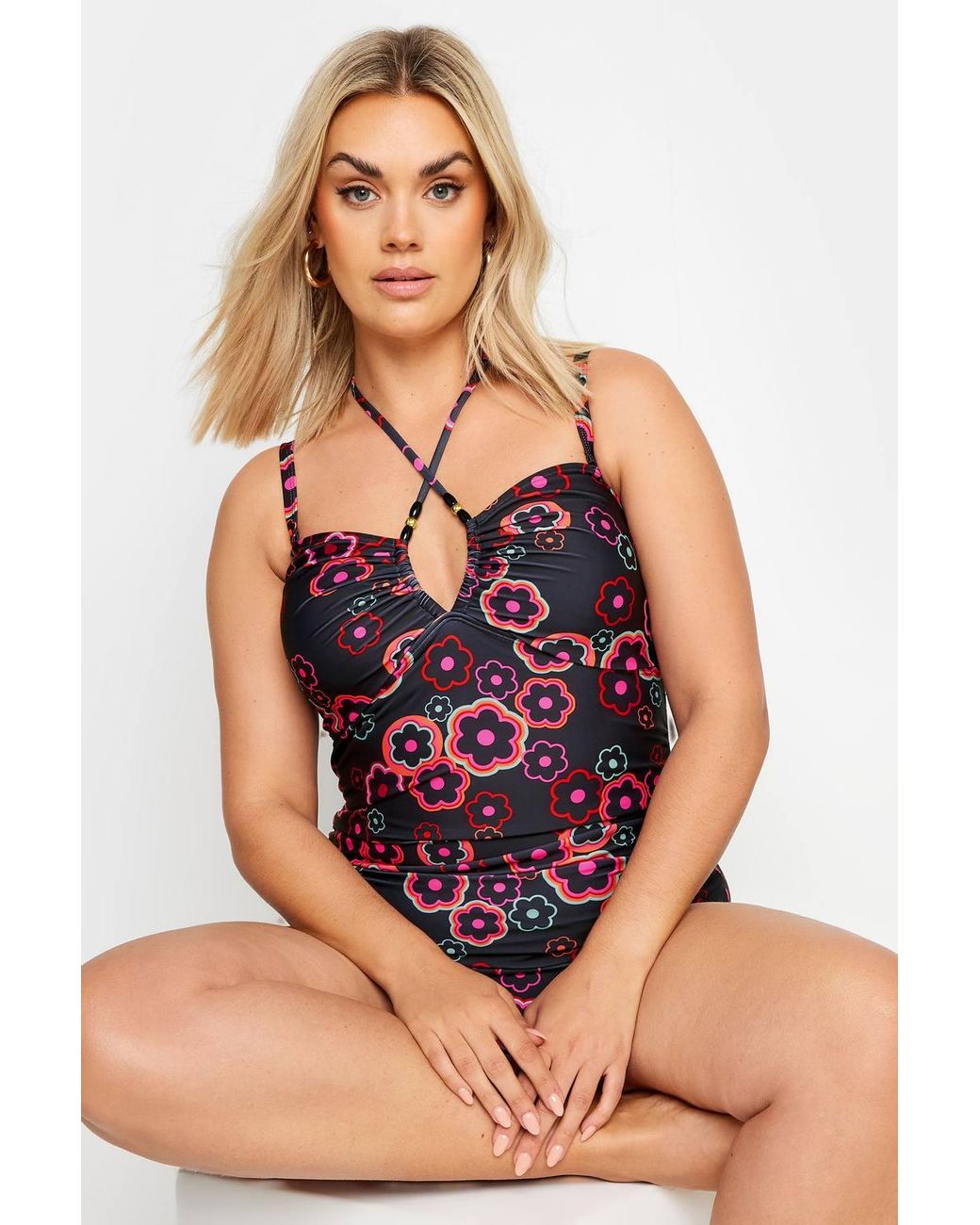 Yours Black Halter Neck Swimsuit