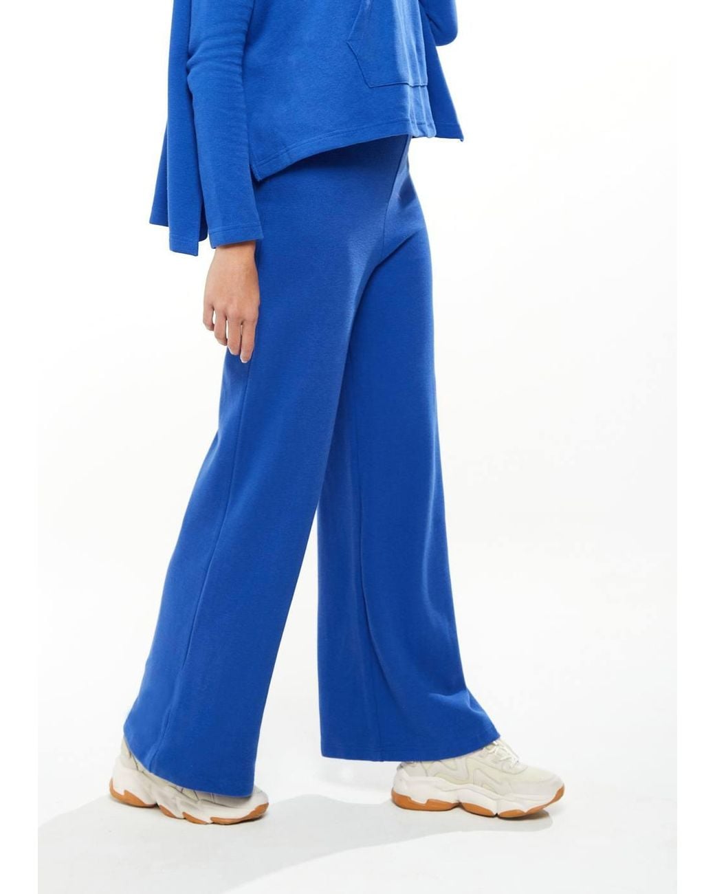 Liquorish Blue Wide-Leg Pants