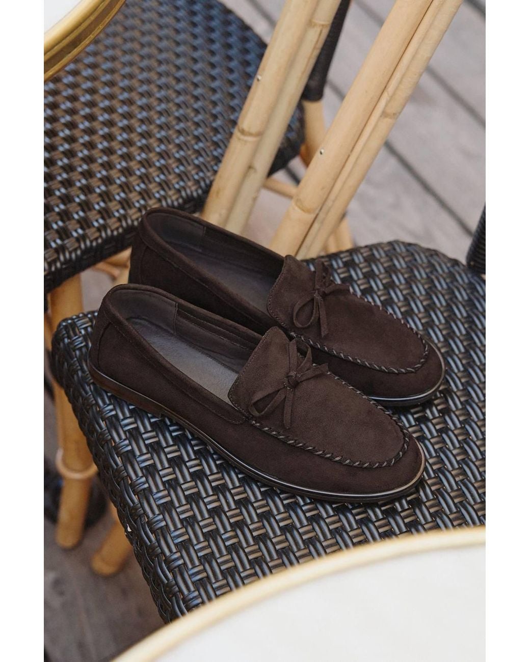 Linzi White Truly Faux Suede Loafers