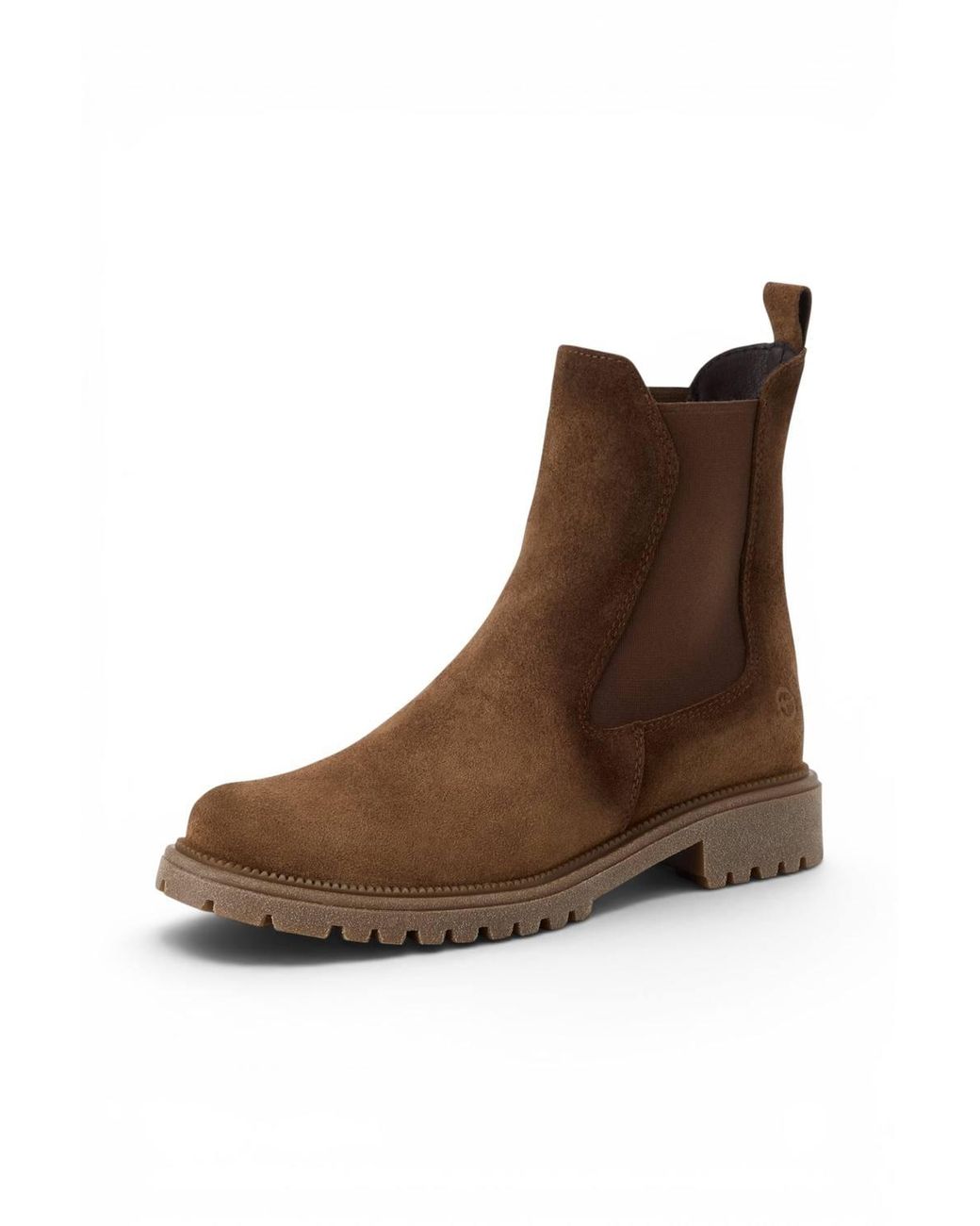 Infinity Leather Brown Tamaris Leather High Chelsea Ankle Boots