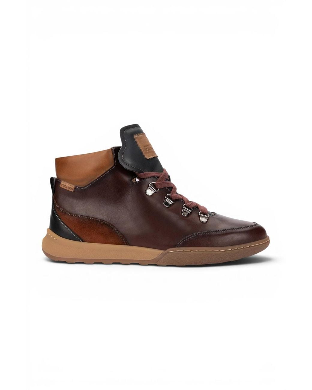 Infinity Leather Brown Leather Lace Up Sneakers Trainer Shoes
