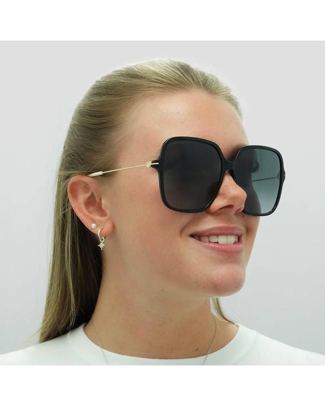 Gucci Black Square Shiny & Gradient Gg1267S