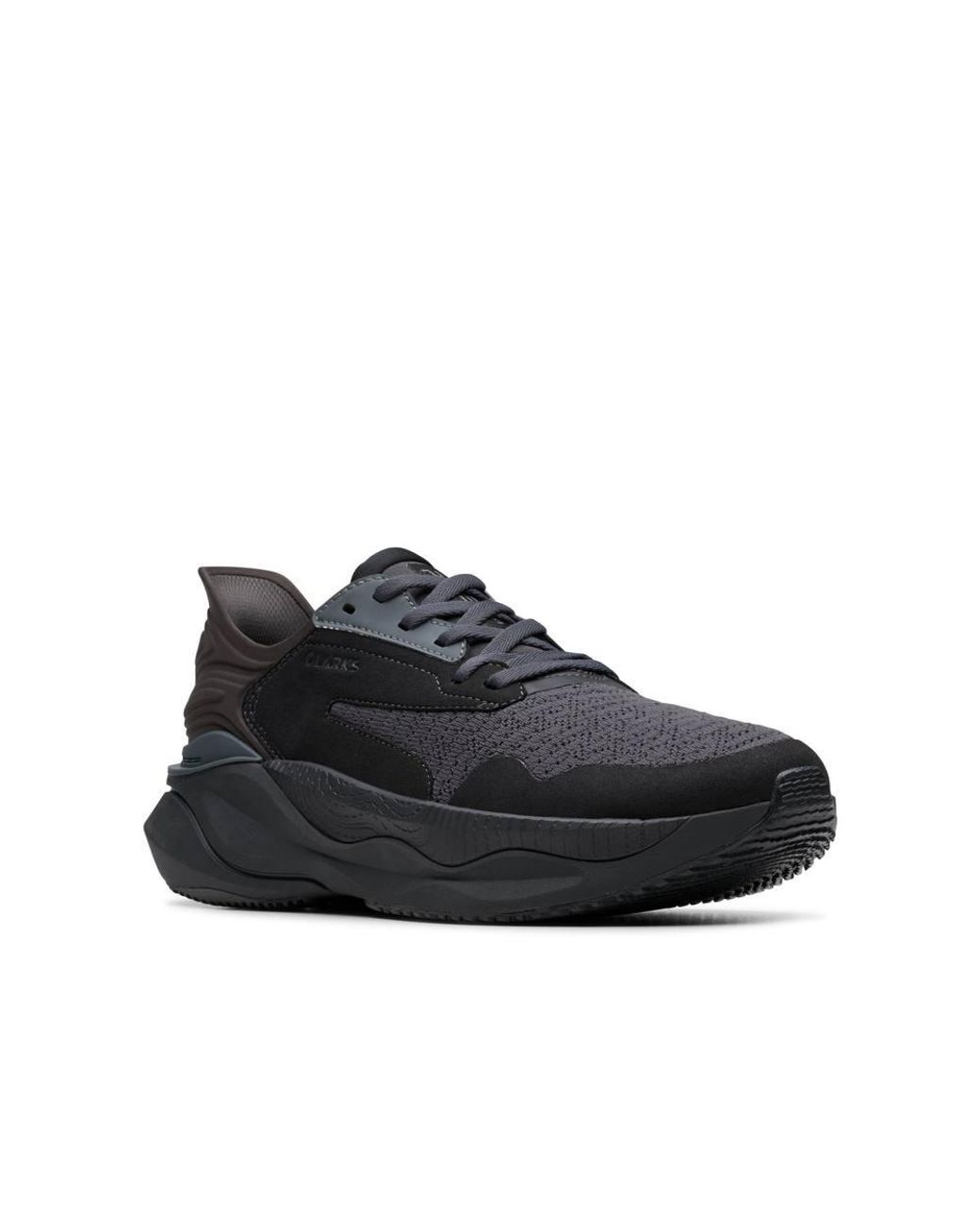 Clarks Black Pace Trainers, Lace Up for men