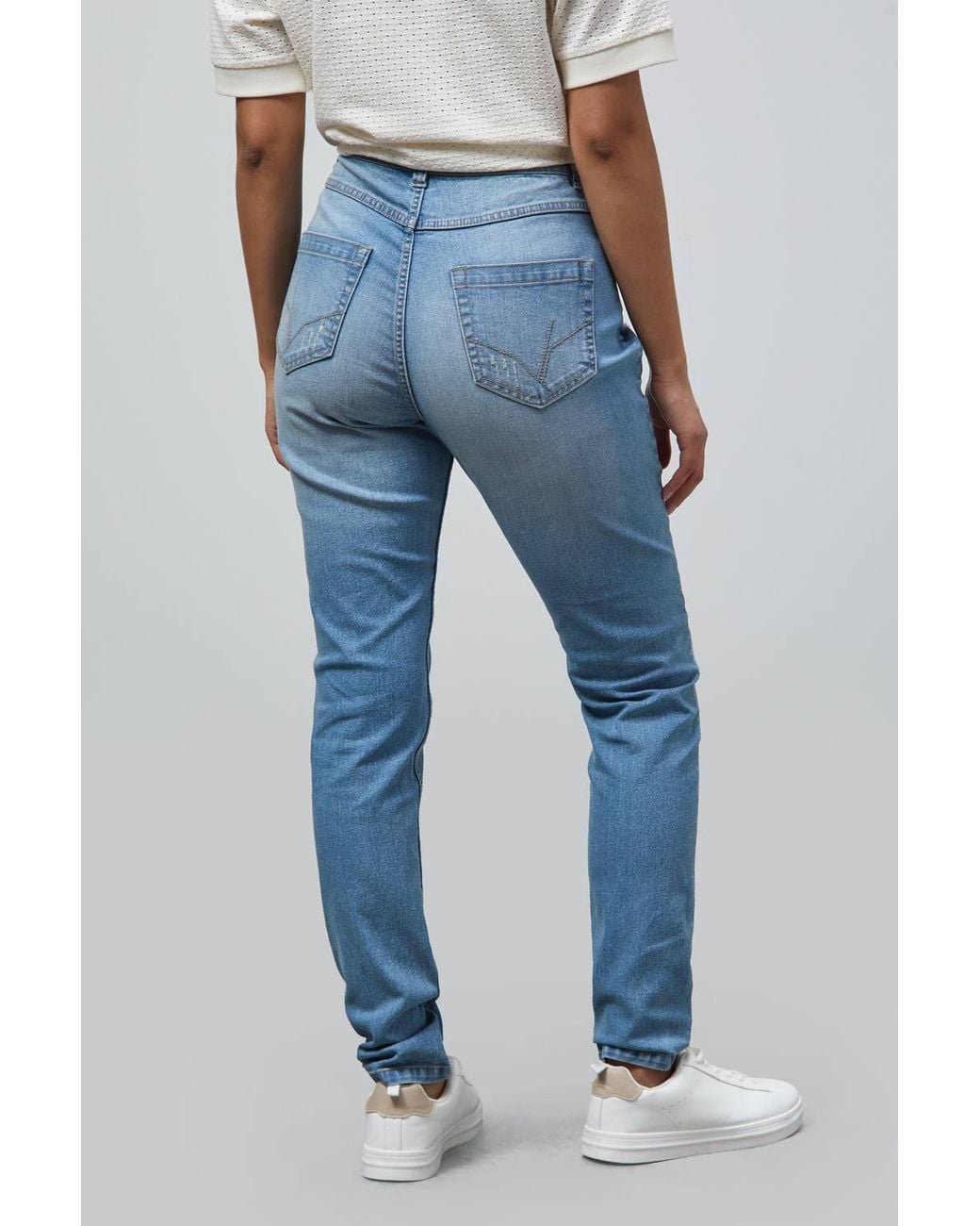 Enorsia Blue 902 High Waisted Regular Jeans