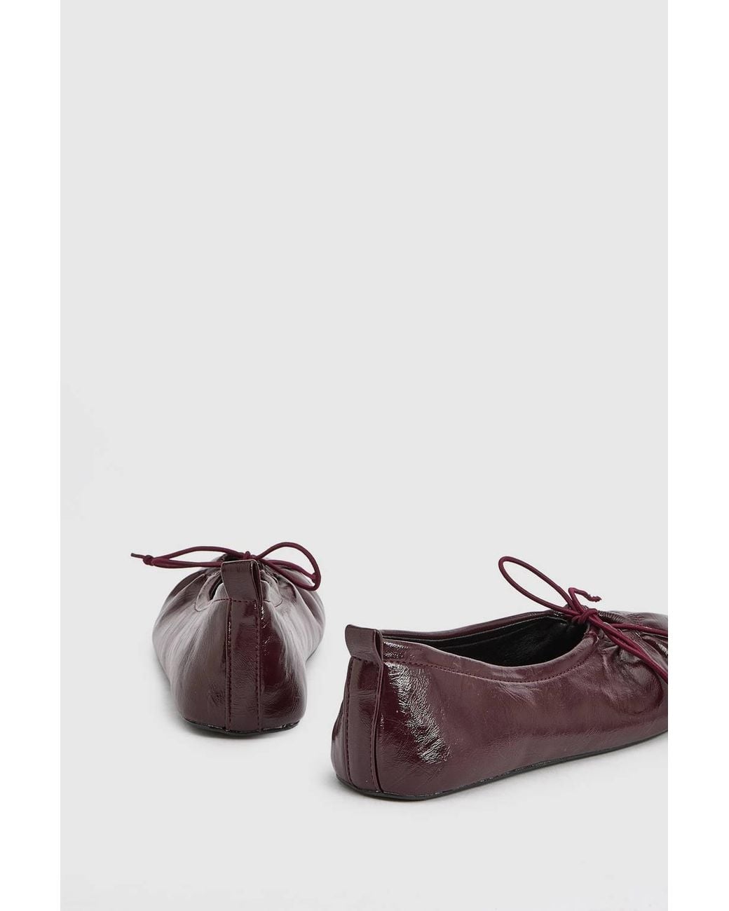 Dorothy Perkins Blue Faith: Jade Faux Leather Bow Detail Ballet Pumps